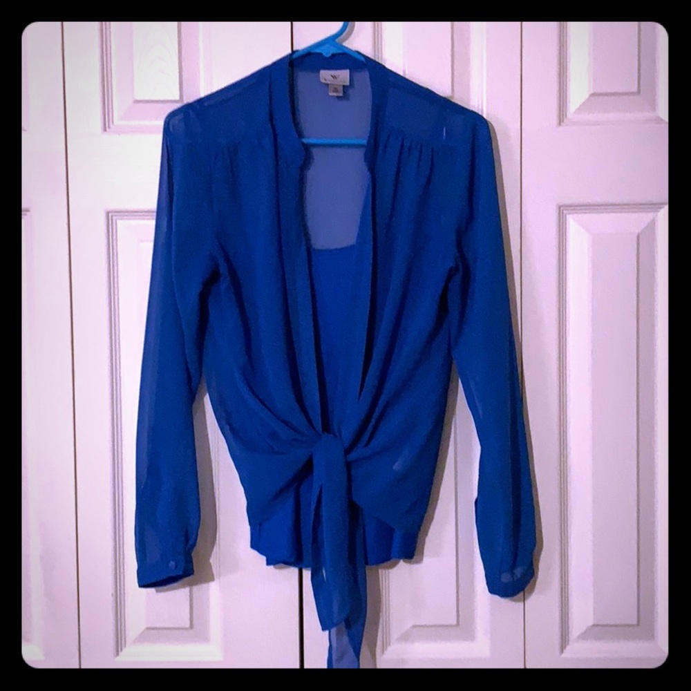 Blue button up